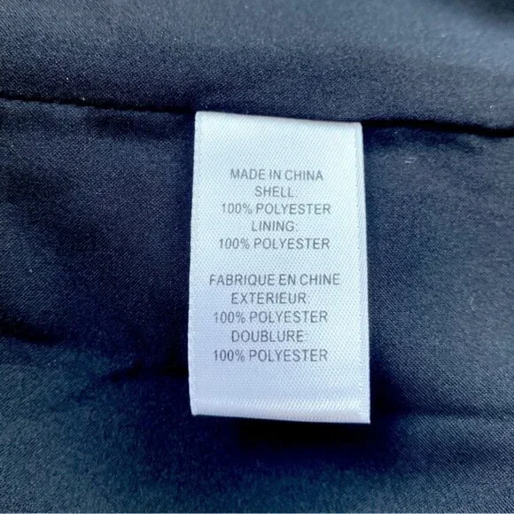 1.State black lined sleeveless ruffle hem round neck dress. Women's size 10 - Picture 6 of 8